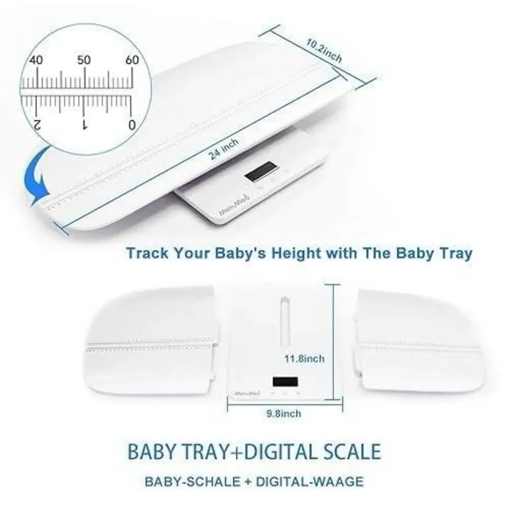 MomMed Baby Infant Newborn Weight Height Length Scale Multi-Function Pet Digital